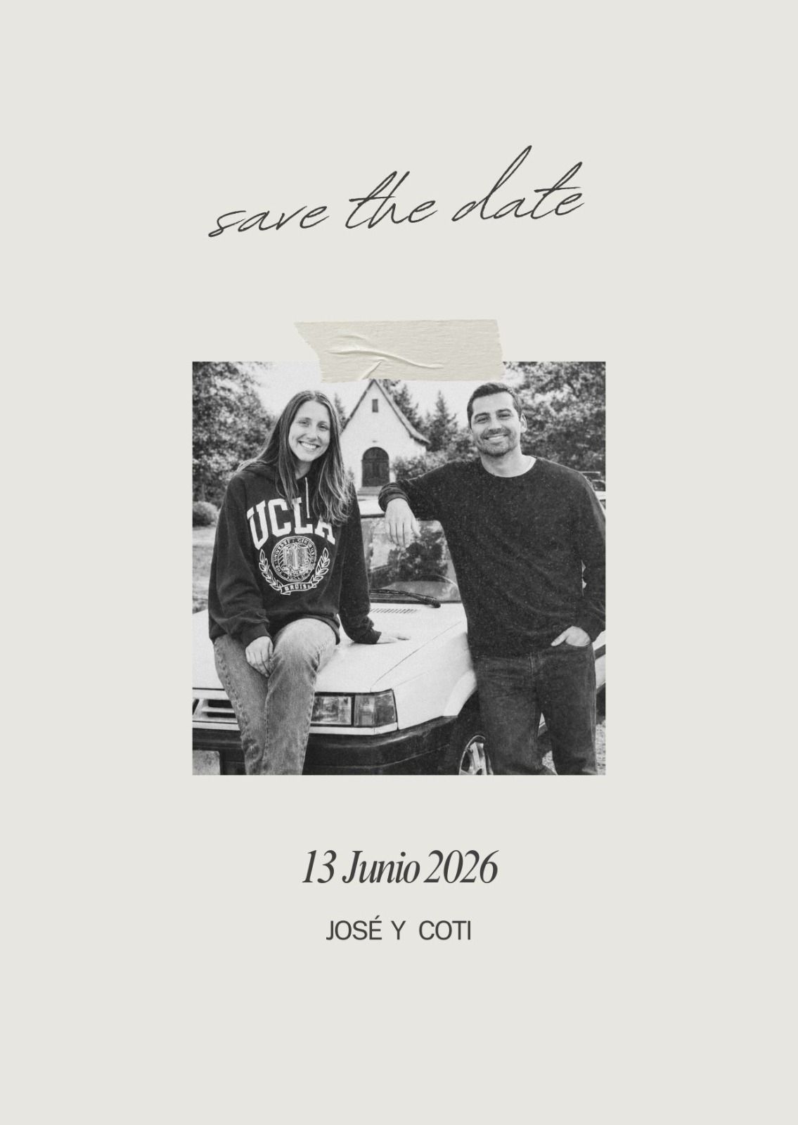 Save the date José y Coti 13 de junio 2026